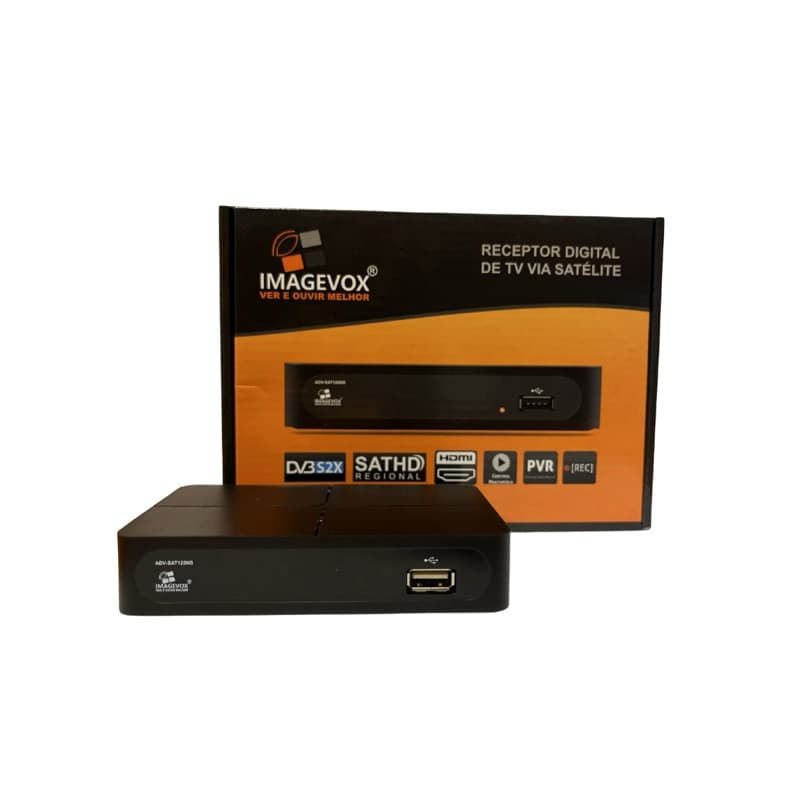 Receptor parabólica KU Full HD SAT120NB Mais de 70 canais abertos