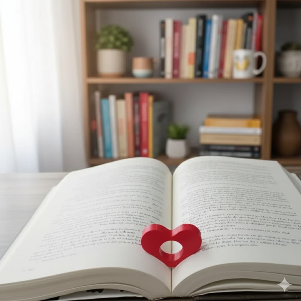 Suporte Leitura Coração Anel para Apoio Livro – Acessório Portátil Presente Professor Estudante