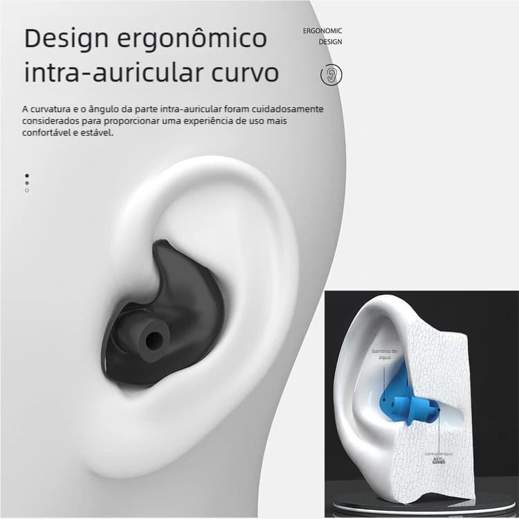 Tampão Auricular Natação Silicone Flexível Confortável - Para Adulto e Criança