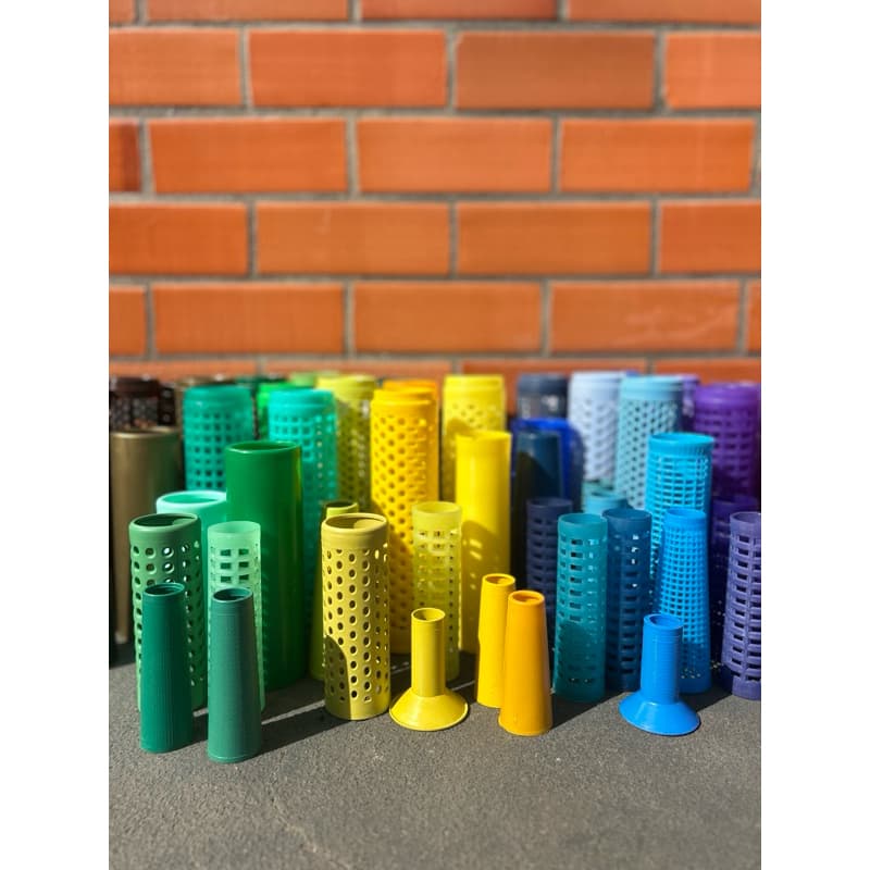Kit 50 Cilindros/ Cones /Tubetes/ Peças de plástico misto - brinquedo pedagógico/ educativo/ pais e profs/ educ infantil