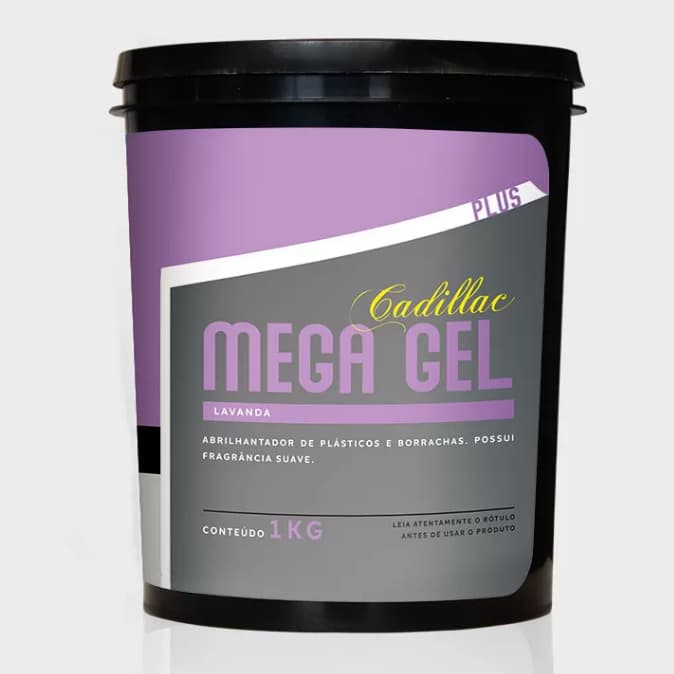 Revitalizador de Plásticos e Borrachas Mega Gel Cadillac Aroma Lavanda 1kg