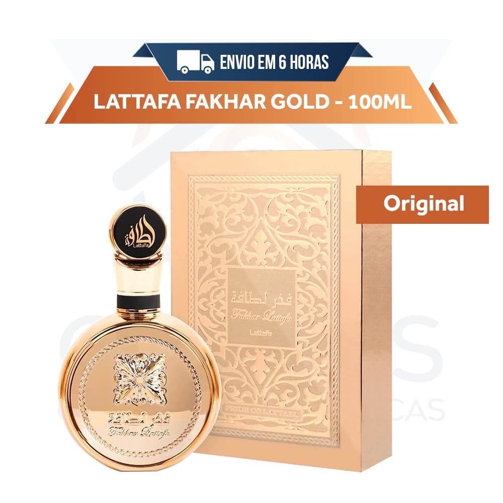 Perfume Árabe Lattafa Fakhar Gold Extrait Eau de Parfum Masculino 100ml-100% Original