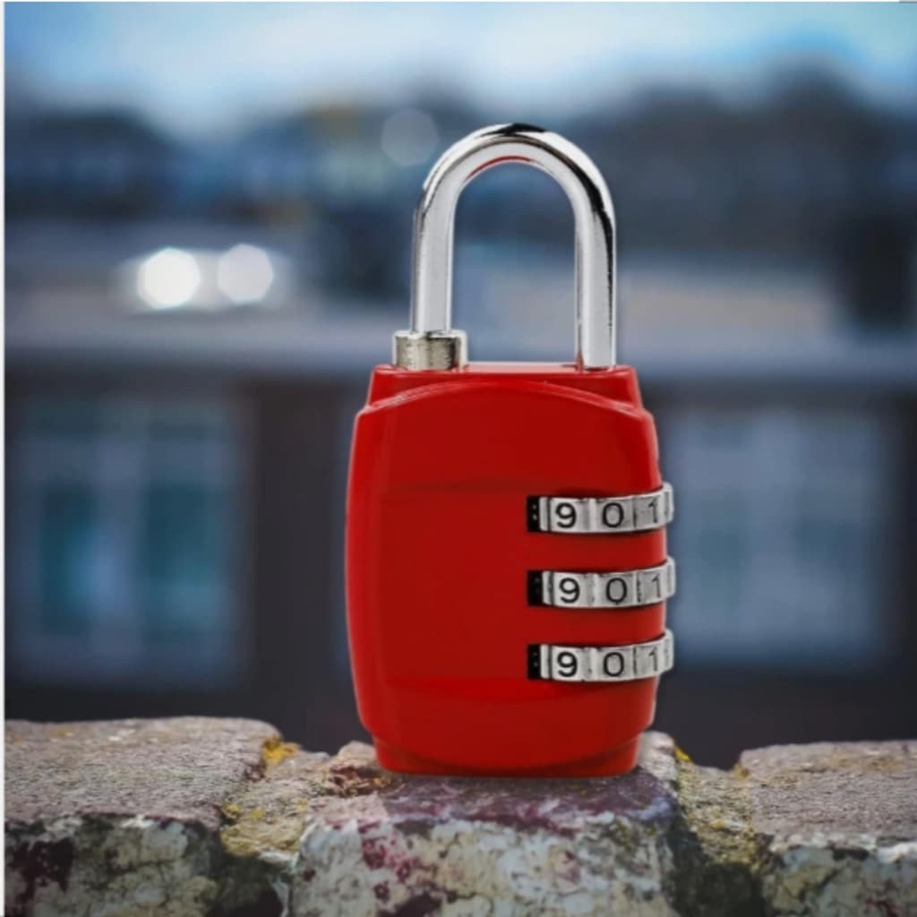 Cadeado De Senha Segredo 3 Digitos Para Armário Cofre Mala Bolsa Viagem Facil Usar E Seguro Anti Furto Anti Arrombamento