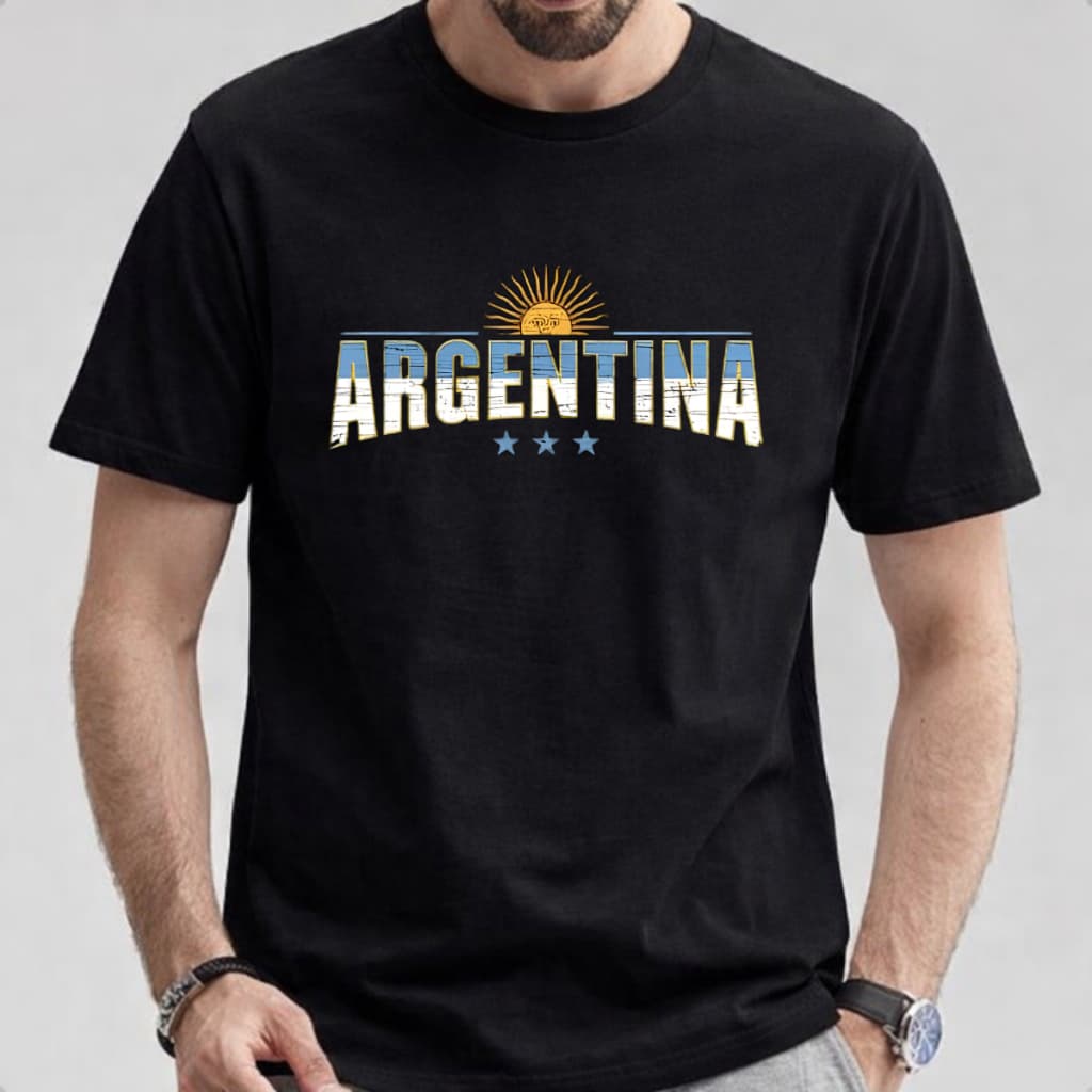 Camiseta Argentina Torcedor Camisa Messi Copa Do mundo 2026 100% Algodão Premium