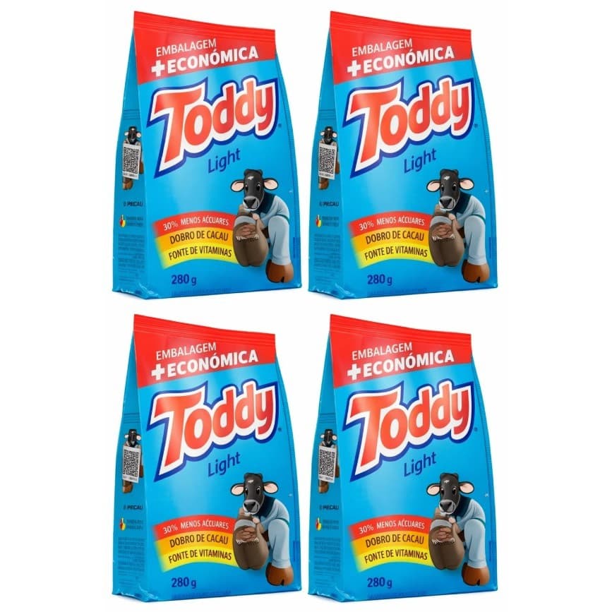 Kit 4 Achocolatado Em Pó Toddy Todi Light Pacote 280g Nfe