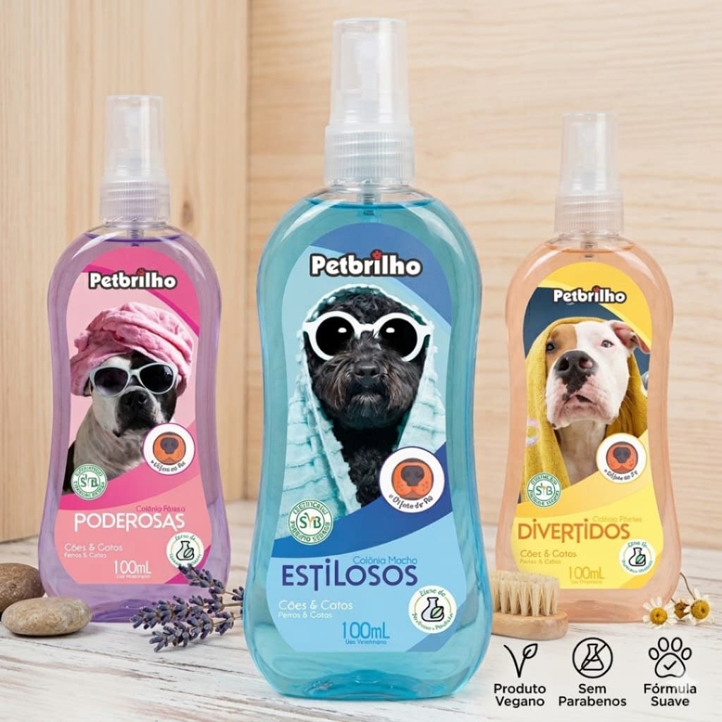 Perfume Colônia Petbrilho 100ml Para Cães e Gatos - Várias Fragrâncias (Escolha a sua)