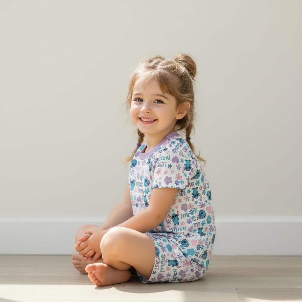 Conjunto 3 em 1 Menina Stitch Passeio e Dormir Calor