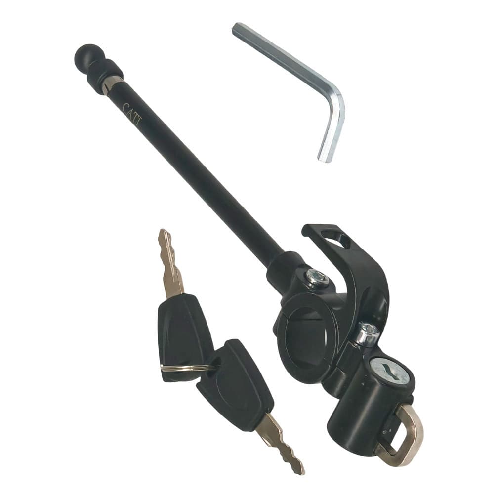 Antena Corta Pipa Retrátil Moto Com Trava Capacete Gancho Guidão 22mm 7/8