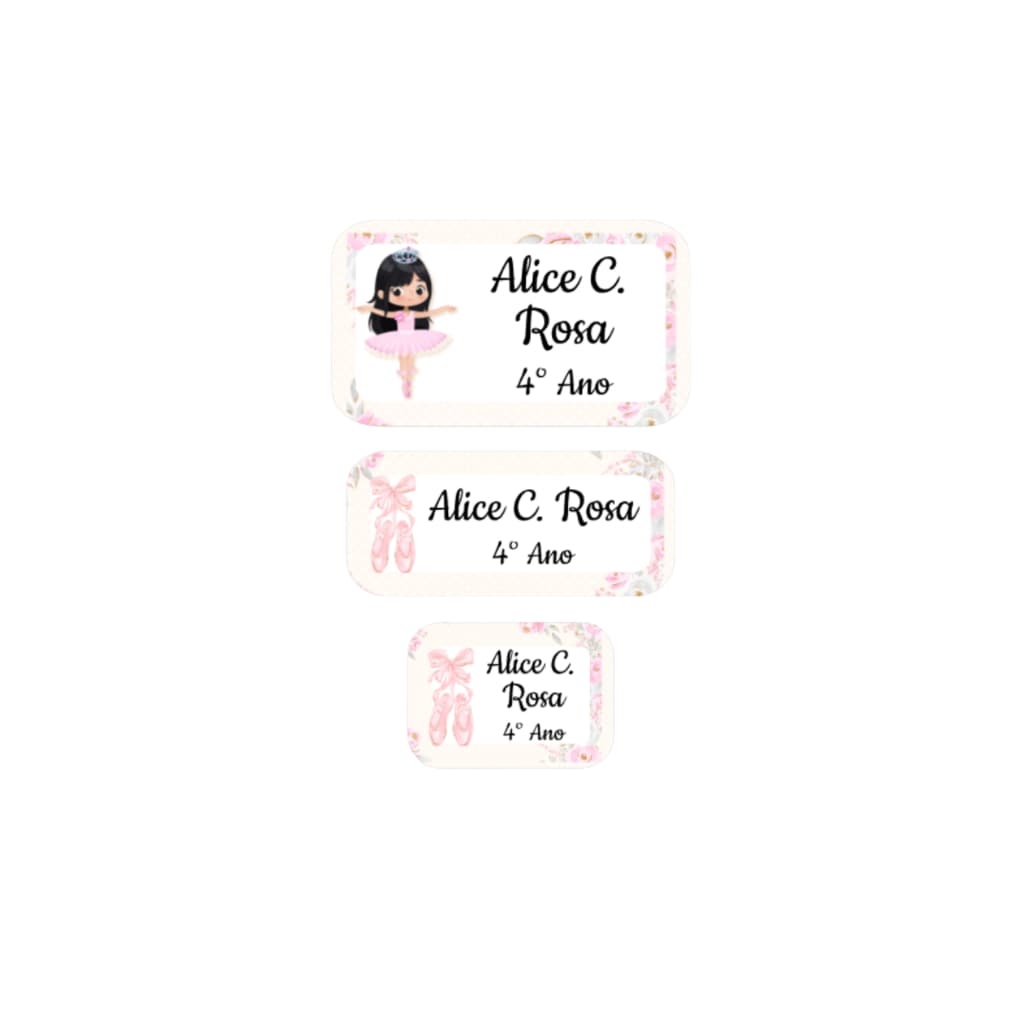 113 Etiquetas Escolares Personalizadas Bailarina