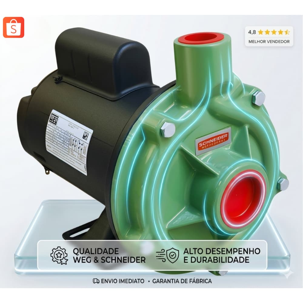 Bomba D'água Centrífuga Bc-92 Schneider 2,0cv 127/220v Motor Weg Monofásica 14,6m³/h