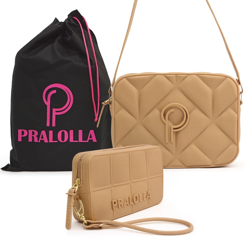 Kit Bolsa com Carteira Feminina Transversal Tiracolo Brinde TNT Personalizado