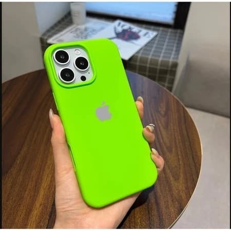 Capa De Celular Case Silicone iPhone 13 Pro Max - Verde Neon