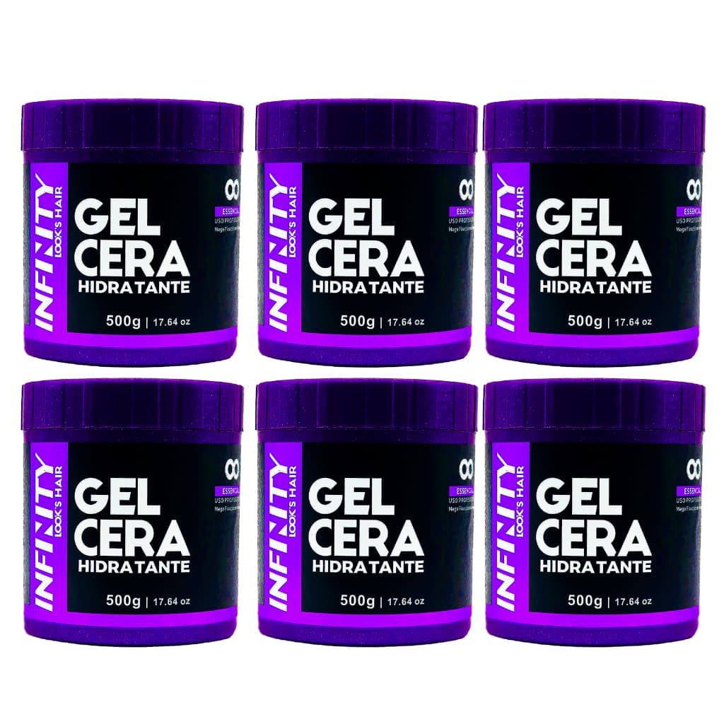 Gel Cera Hidratante 500g 6 UNIDADES -  INFINITY LOOKS HAIR