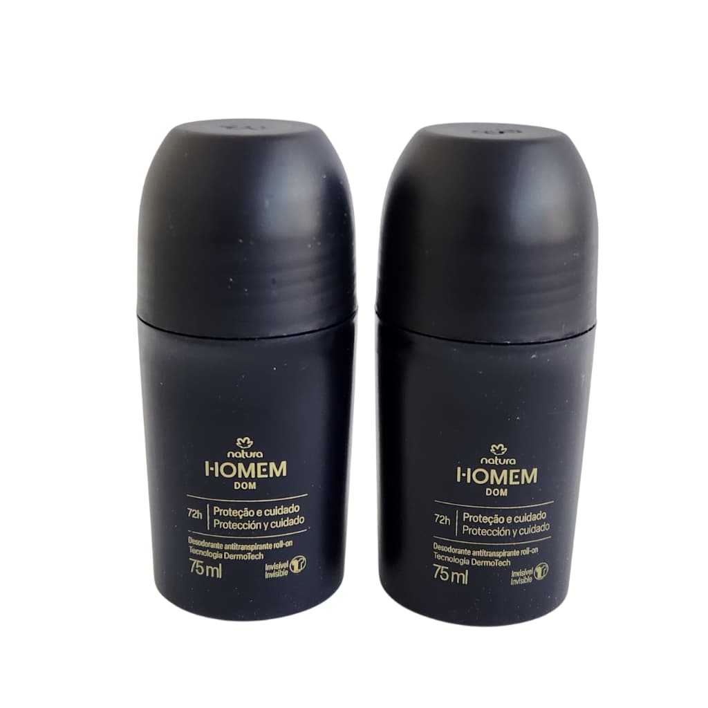 Kit Natura 2 Produtos: Desodorante Antitranspirante Roll-On Natura Homem Clássico 75 ml cada