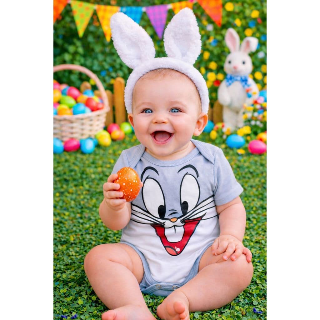 Body Páscoa Menino Body Coelhinho Body Mesversário Páscoa Body Minha Primeira Páscoa Body Bebê Menino Body Personalizado