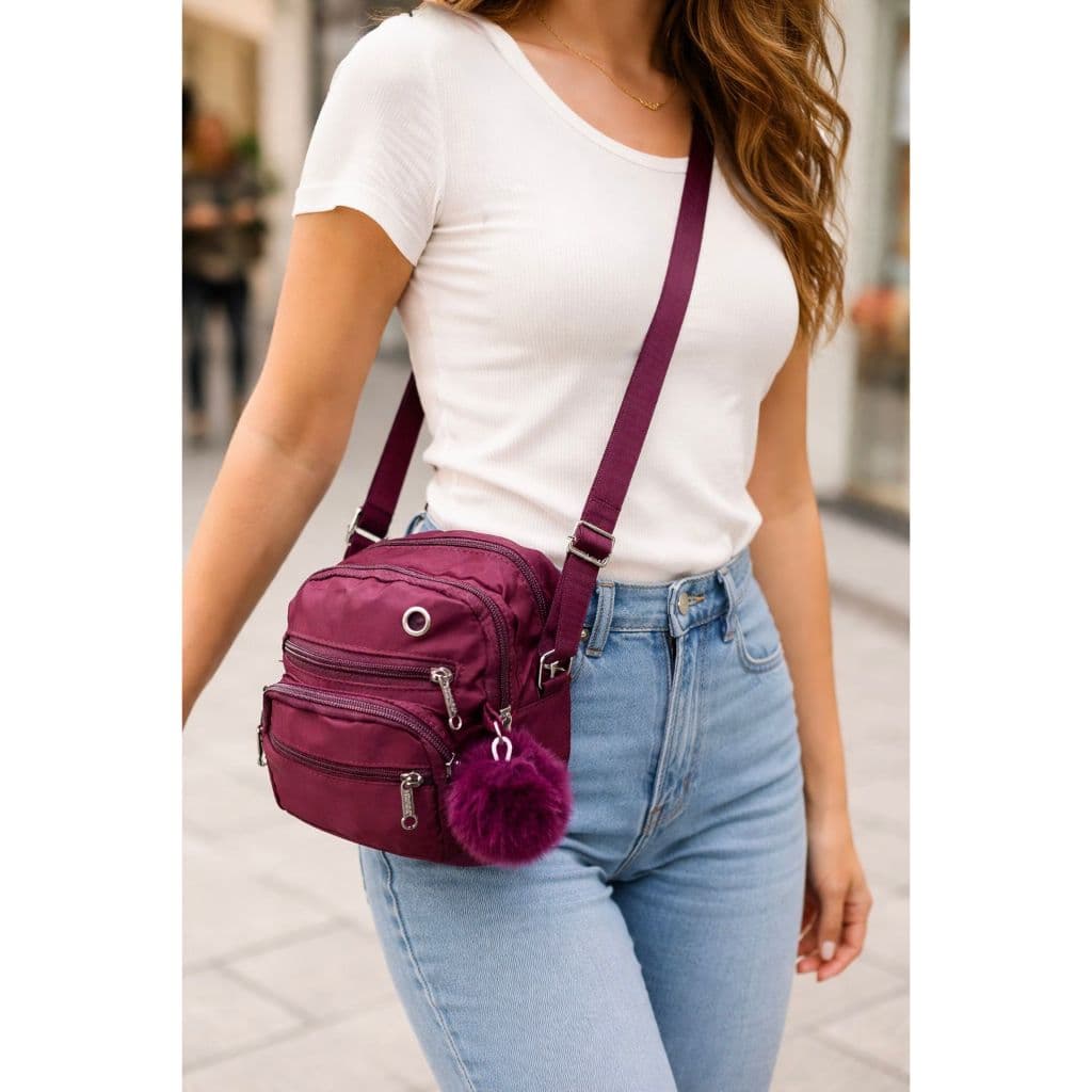 Bolsa feminina Pequena Nylon impermeável casual Transversal tiracolo