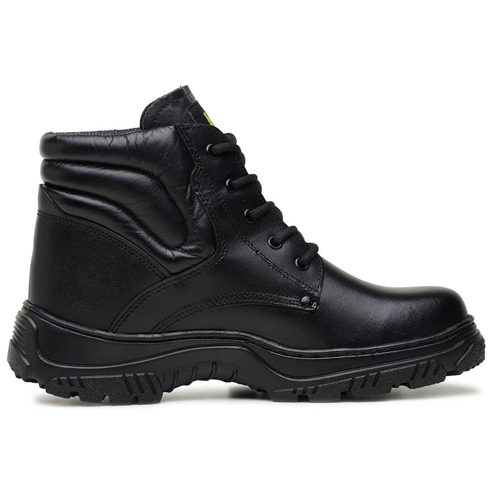 Bota Coturno Masculino Em Couro Legítimo Cano Médio Confortável Trabalho Trilha Resistente Motoqueiro Casual Kalucci