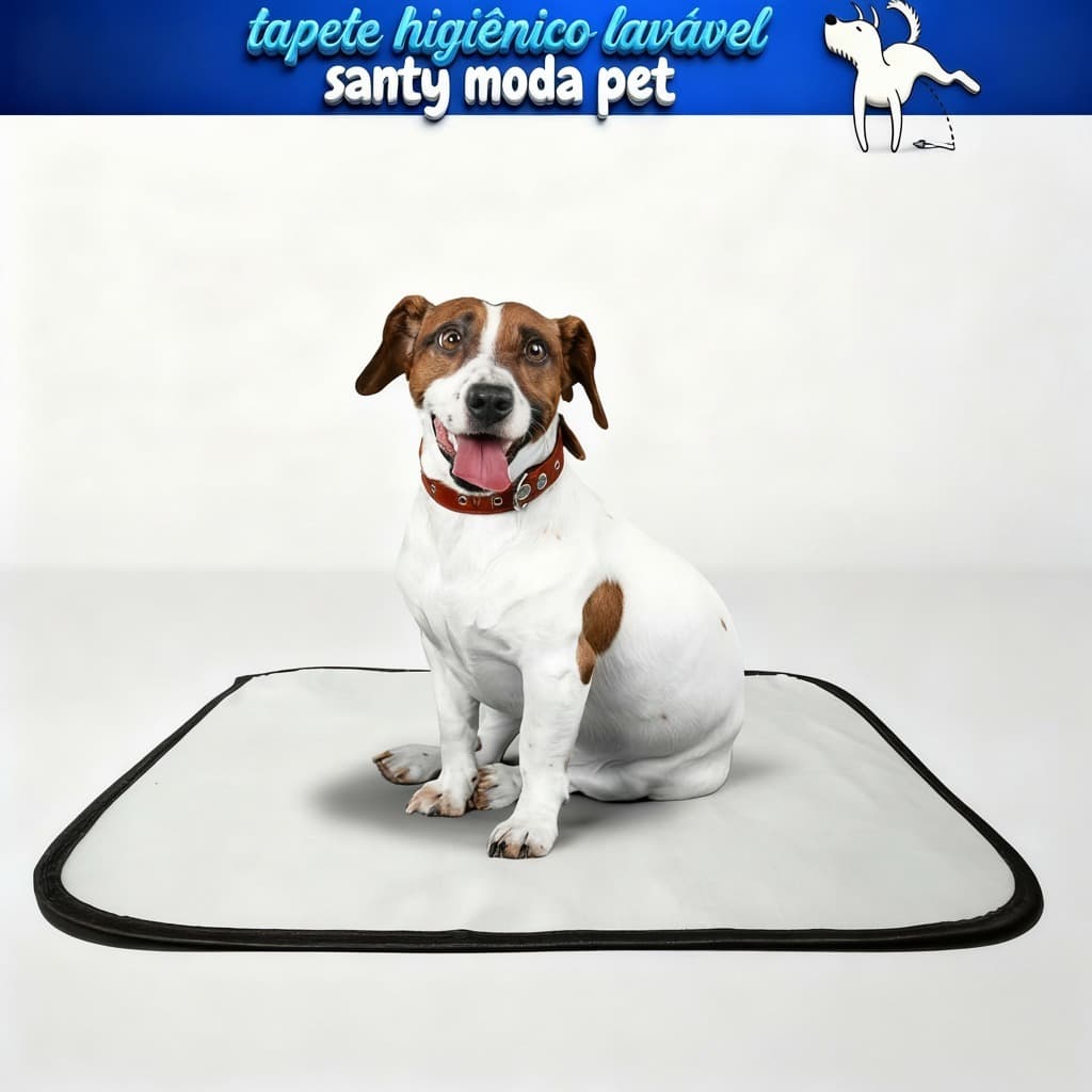 Santy Moda Pet Tapete Higiênico Lavável, reutilizável, lavável, durável, Tapete de piso para cães, 1 unidade