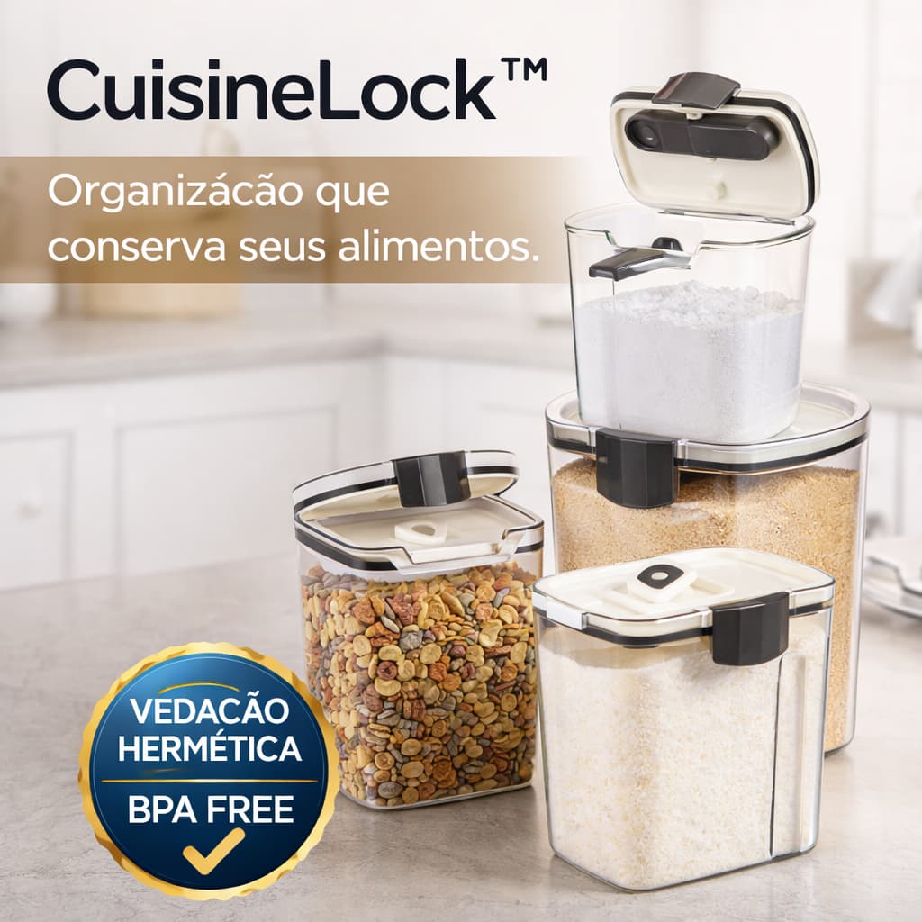 Kit Potes Plastico Hermetico Conservacao Alimentos Organizador Cozinha