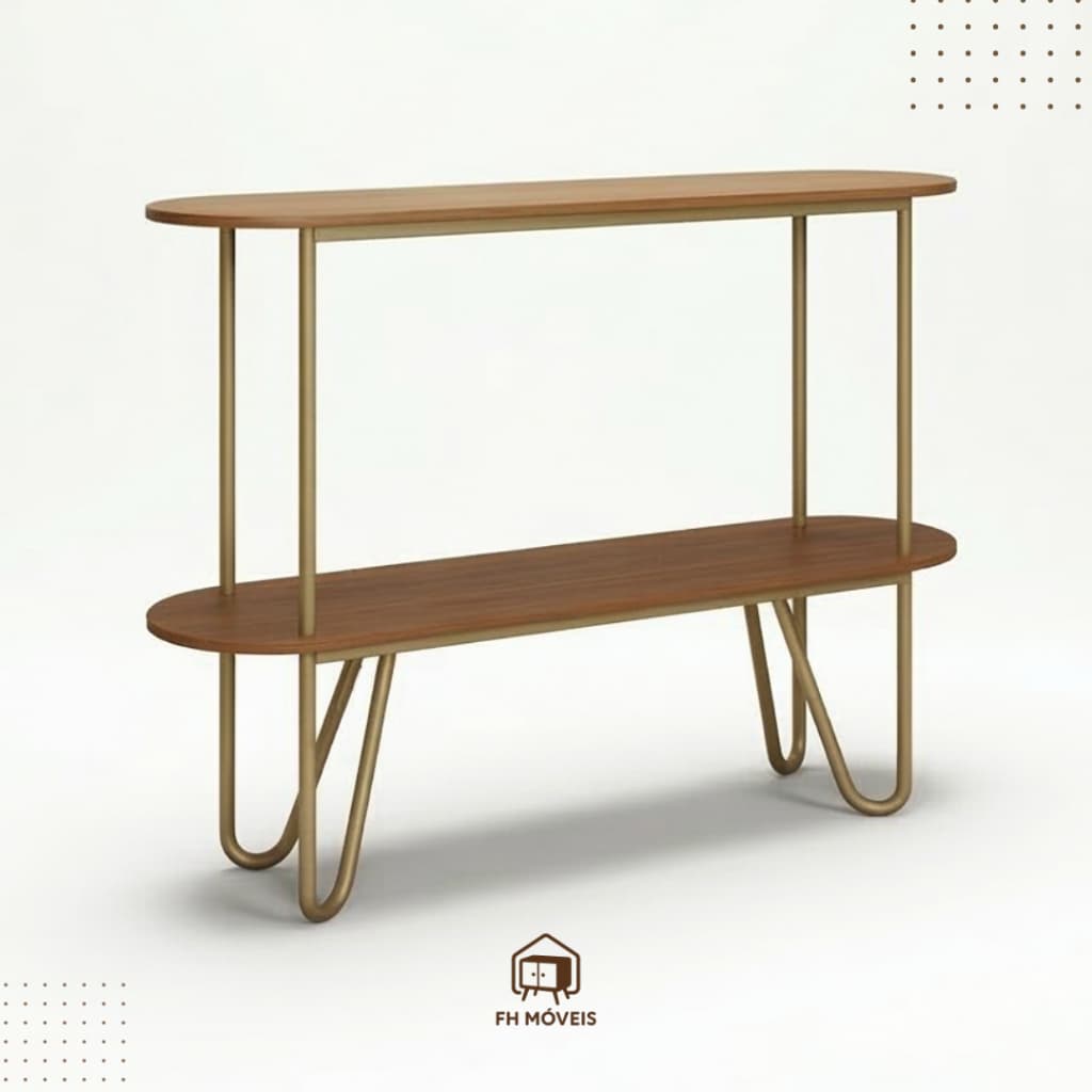 *Promoçao* Aparador Requinte 1.20m Pés em Aço Tubular Prateleiras em MDF 15mm para Cafeteira ou Sala