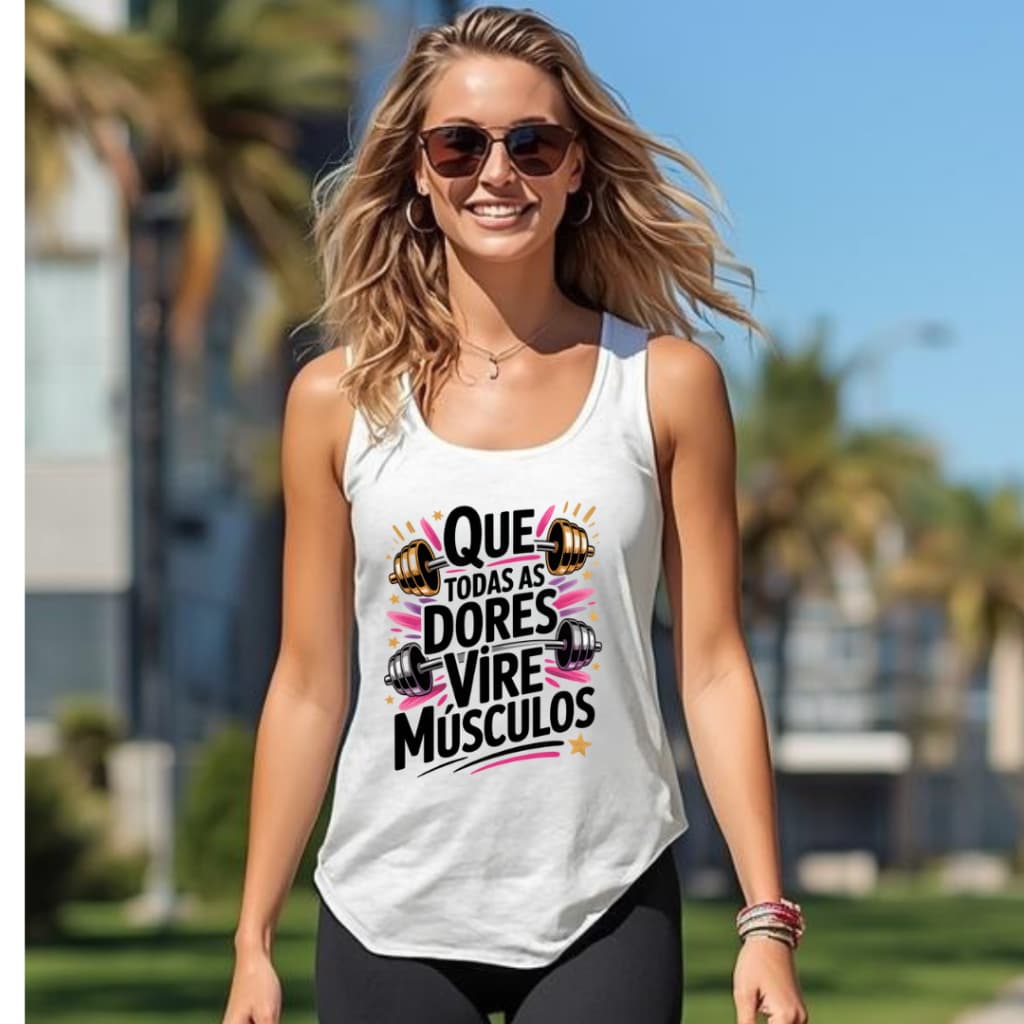 Regata Feminina Fitness Estilo E Performance Treino Academia