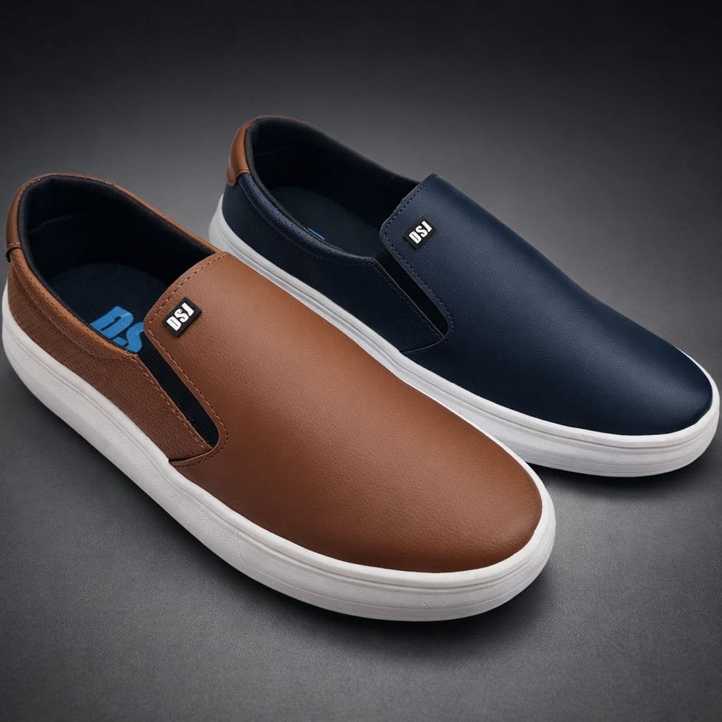 Kit 2 Sapato Sapatenis Masculino Iate Sola Alta Slip On Tênis Casual