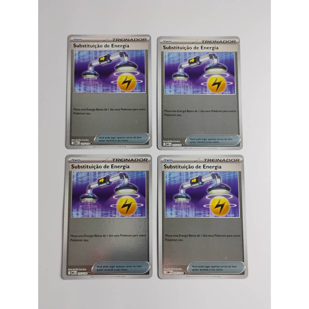 Kit 4 Substituição de Energia 115/132 Reverse Foil NM Megaevolução (2025) Pokémon Estampas Ilustradas TCG Trading Card