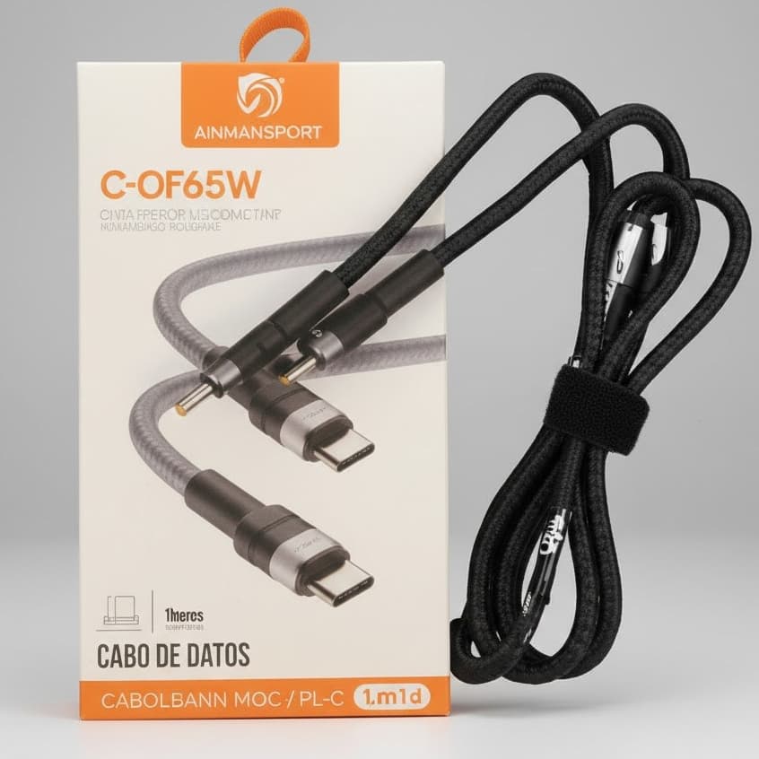 Cabo USB-C 65W Hmaston SJX24 1 Metro Carregamento Rápido Type-C