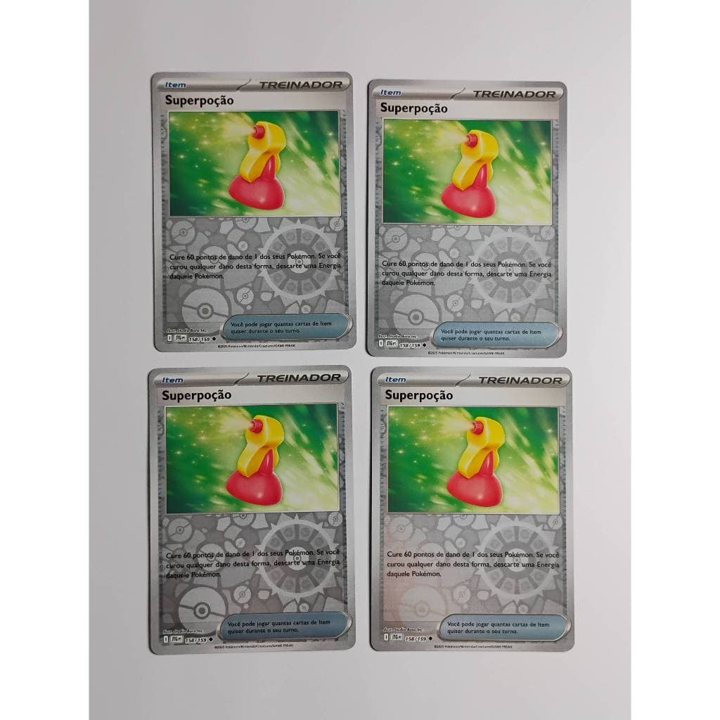 Kit 4 Super Poção 158/159 Reverse Foil NM Amigos da Jornada (2025) Pokémon Estampas Ilustradas TCG Trading Card Game