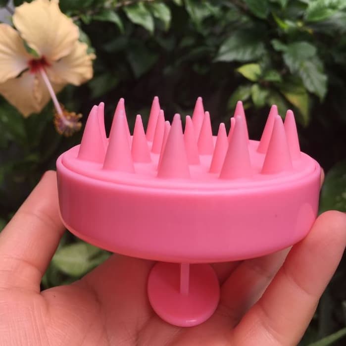 Escova de Silicone para Cabelo com Cerdas Macias e Flexíveis
