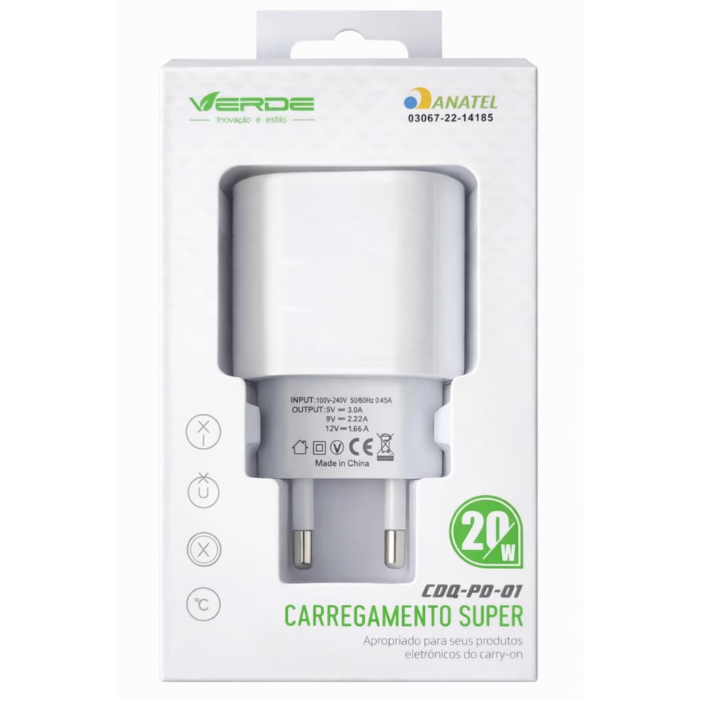 Fonte Carregador Celular USB-C