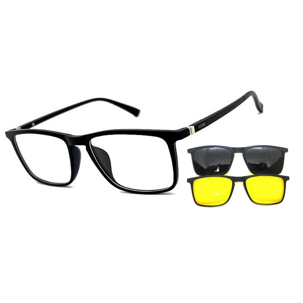 Armação Óculos Premium Original OSÔNIO OS2249 Clip on Masculino