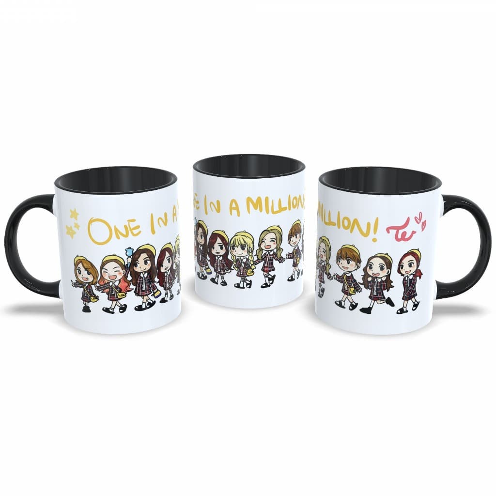 Caneca Twice One In A Million Kawaii Personagens Cerâmica 325ml Premium K-Pop