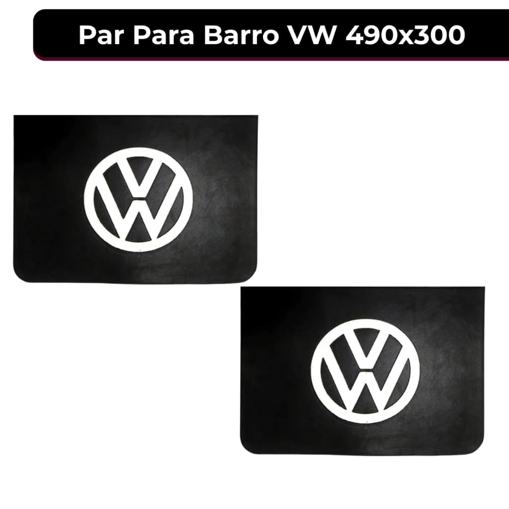 Par Parabarro Lameiro Alto Relevo Caminhão Volkswagen 49x30 Dianteiro