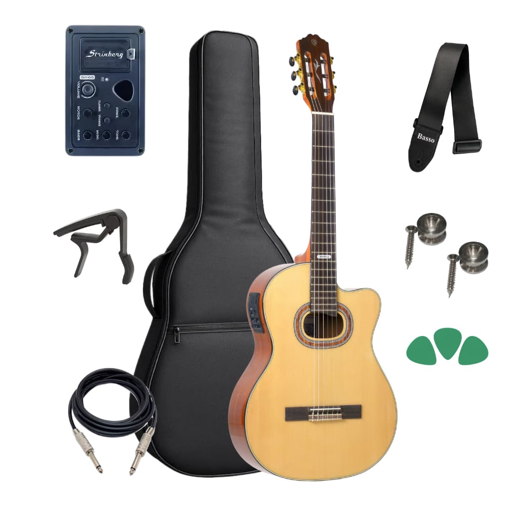 Violao Strinberg Sc30 Natural Kit Capa Acessorios Full