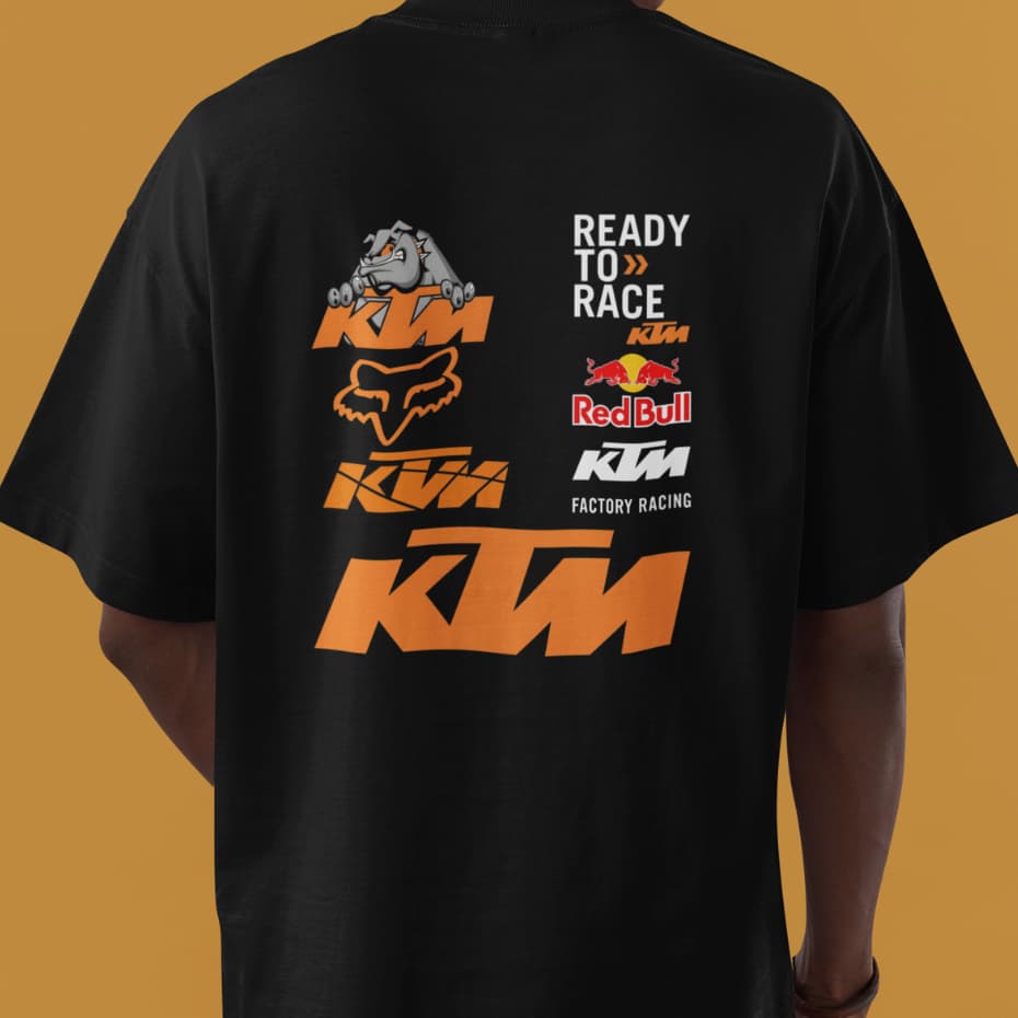 Camiseta KTM Motocross Racing Red Bull Fox Trilha Enduro Moto Casual Cores 100% Algodão