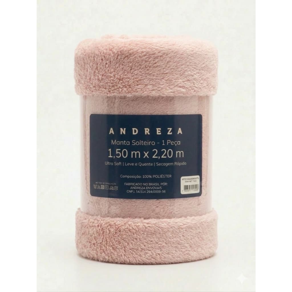 Cobertor Manta Andreza Enxovais Microfibra Fleece 210 gr/m² - Alta Qualidade
