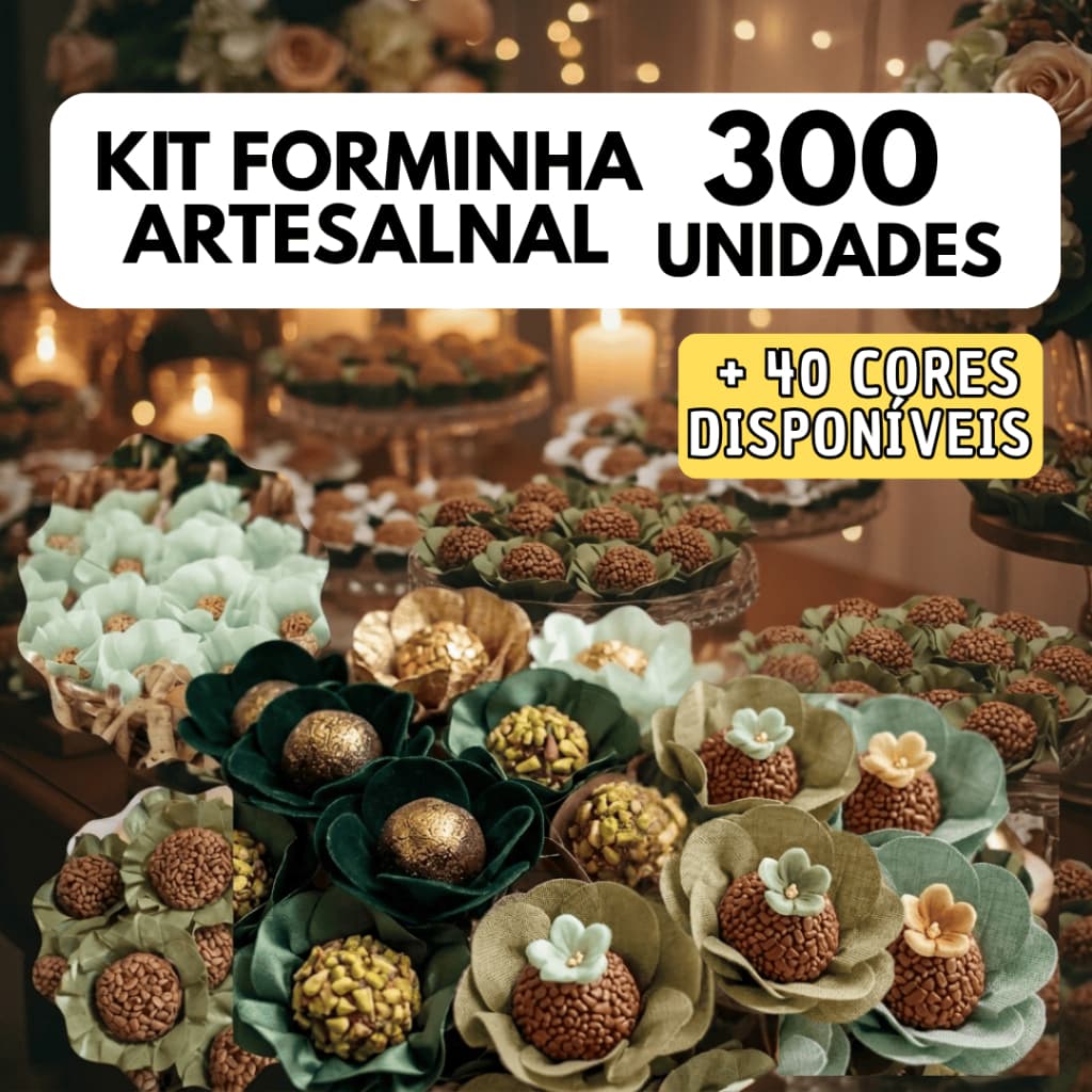 Kit 300 Forminhas  Flor Luxo  Festas, Bodas e Casamentos