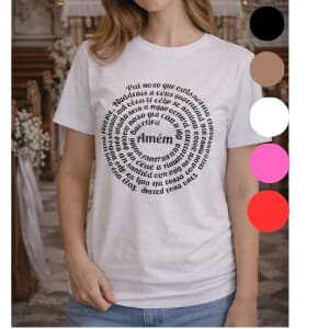 T-Shirt Cristã Pai Nosso | Camisa Religiosa, Evangélica Feminina Baby Look Estilosa