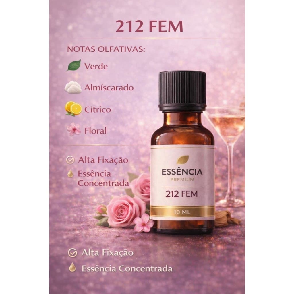 ESSENCIA DE PERFUME FEMININA DE 10ML IMPORTADA CONCENTRADA ALTA FIXAÇÃO DURADOURA