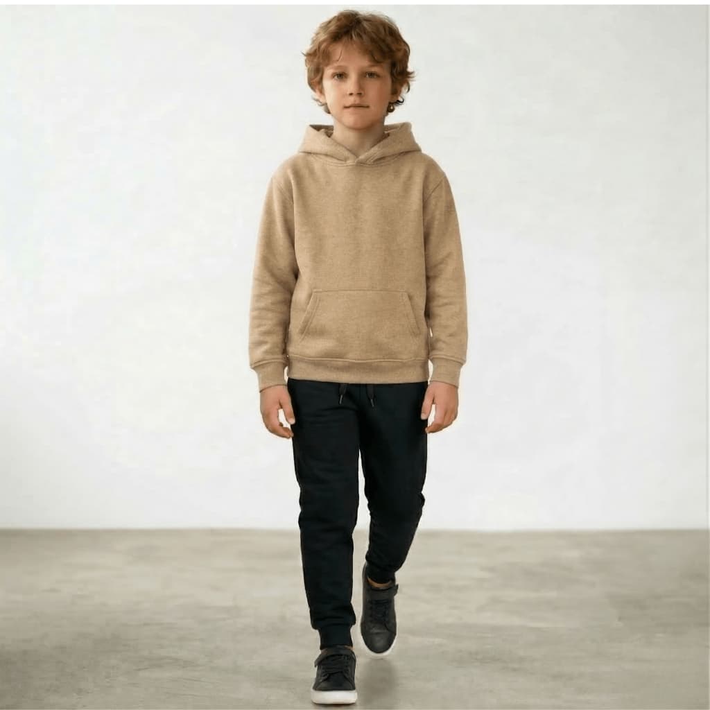 Roupa Infantil de Frio Conjunto Blusa e Calça Infantil Confortável para Inverno Moletom Canguru Moletom Gola careca Frio