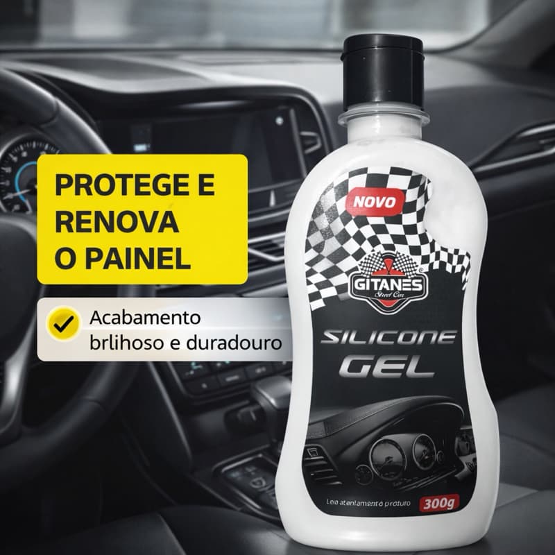 Silicone Gel Automotivo 300g Painel Plásticos Brilho
