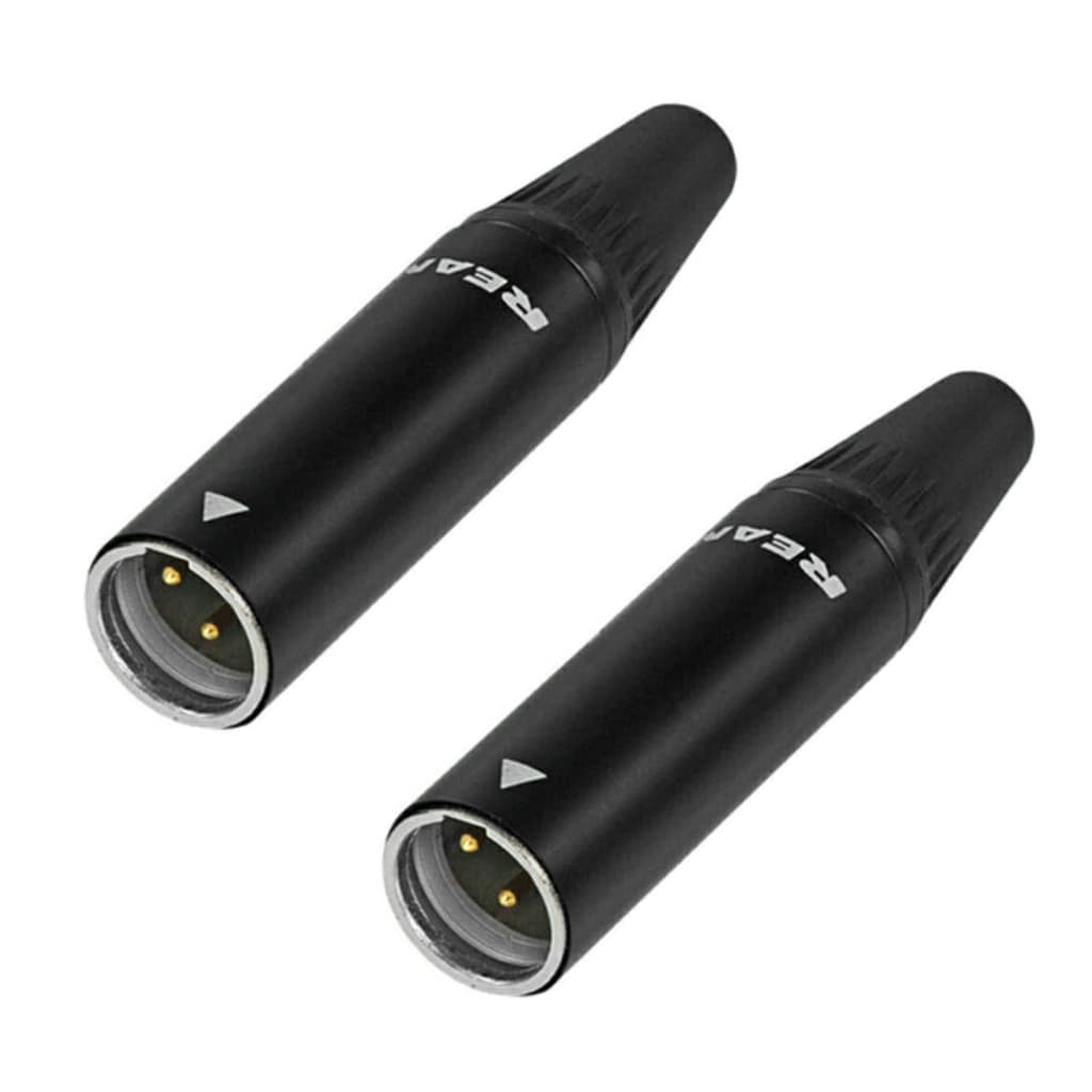 2 Conector Mini Xlr Macho Linha Rean Rt3mc-b Para Akg