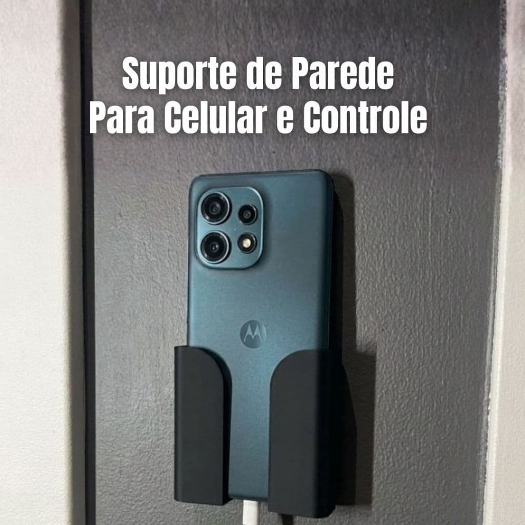 Suporte de Parede Para Celular compatível Motorola Edge 60 Suporte Parede Recarregar Celular