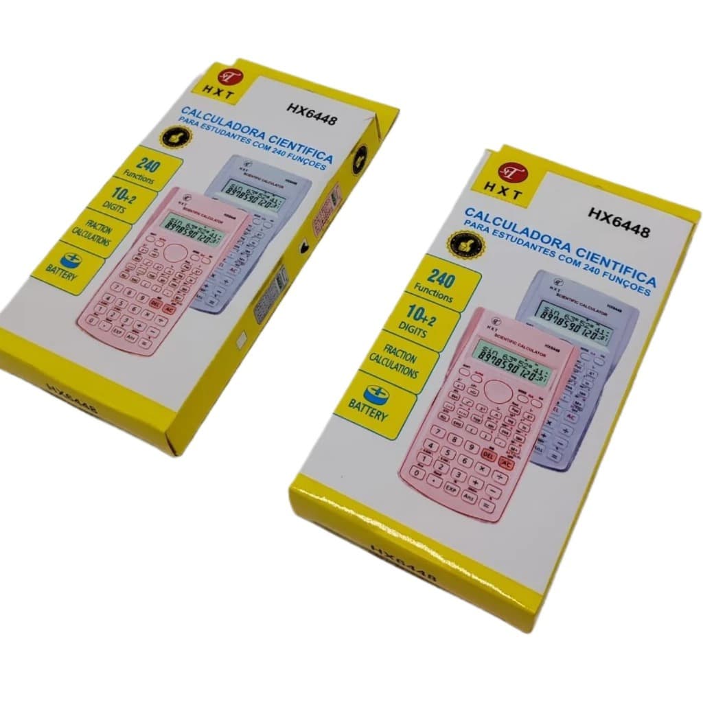 Calculadora Científica Macaron Portátil Escolar Funções Completa Design Fofo