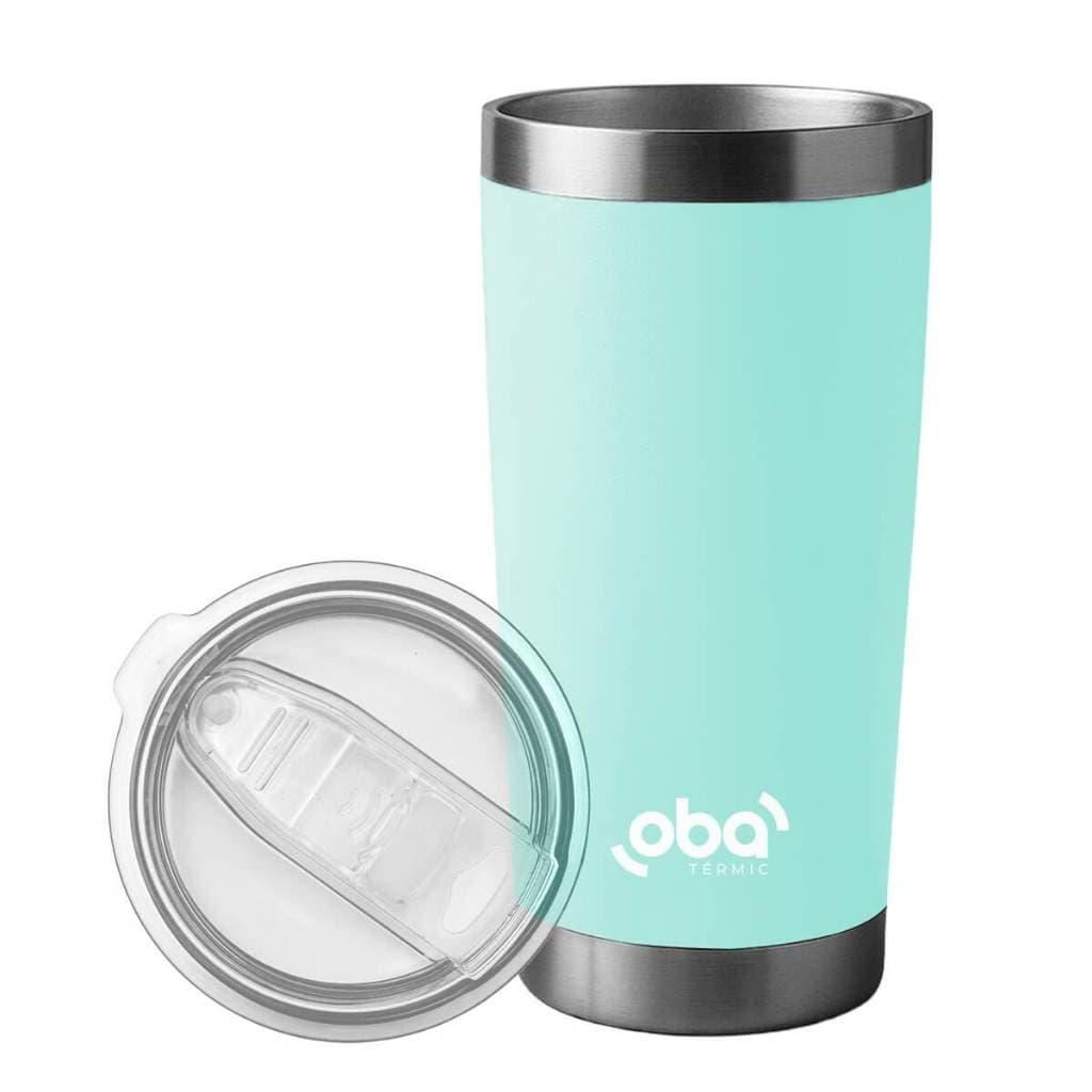 Copo Térmico Grande 591ml com Abridor Integrado - Tampa Anti Vazamento Ideal para Bebidas Geladas