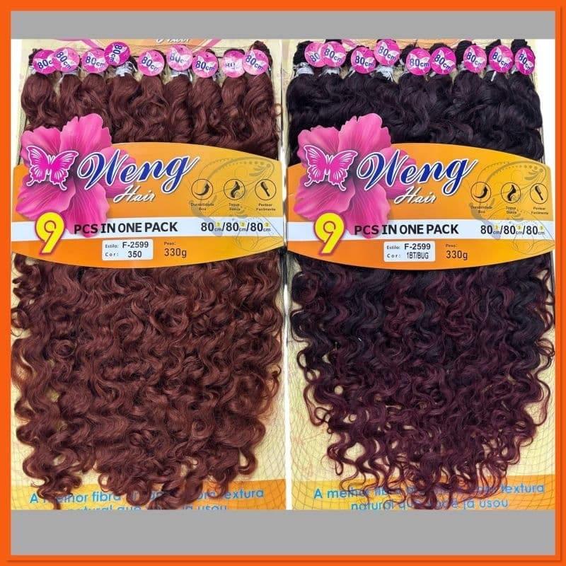 Cabelo cacheado com cachos aberto Weng Orgânico F-2599 80cm 330g