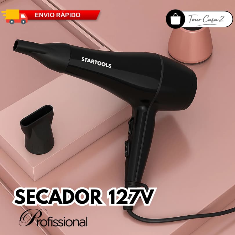 Secador Cabelo Cabeleira Chapinha Modeladora Jato Seca Alisa Escova Forte Pente Potente