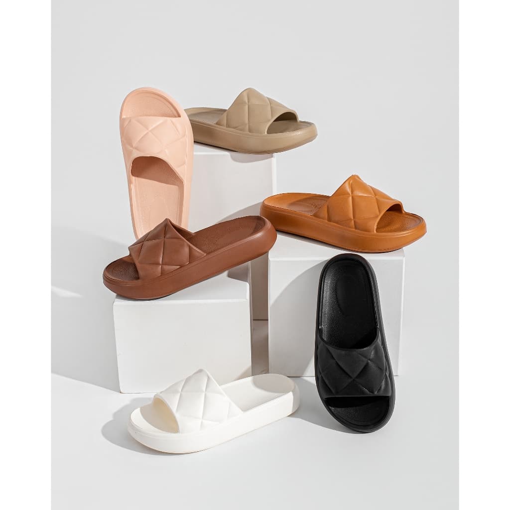 Chinelo Slide Feminino Cluff EVA Matelassê Feralcci Leve Macio Confortável Antiderrapante Moda  Chinelo Nuvem 290