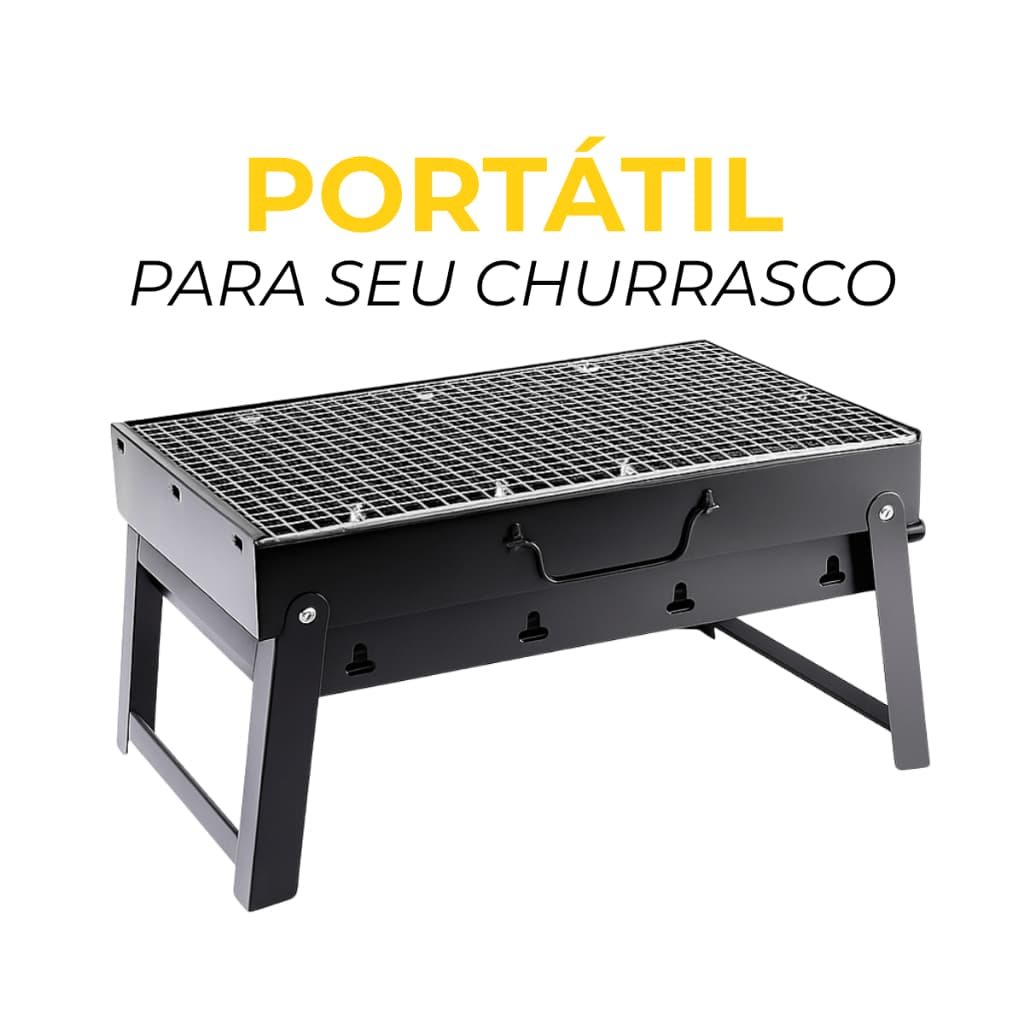 Mini Churrasqueira Lucca – A Carvão e Portátil